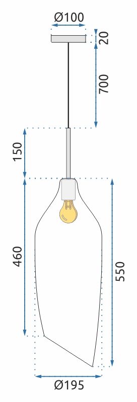 Lampă de tavan din sticlă Chihlimbar APP892-1CP  6