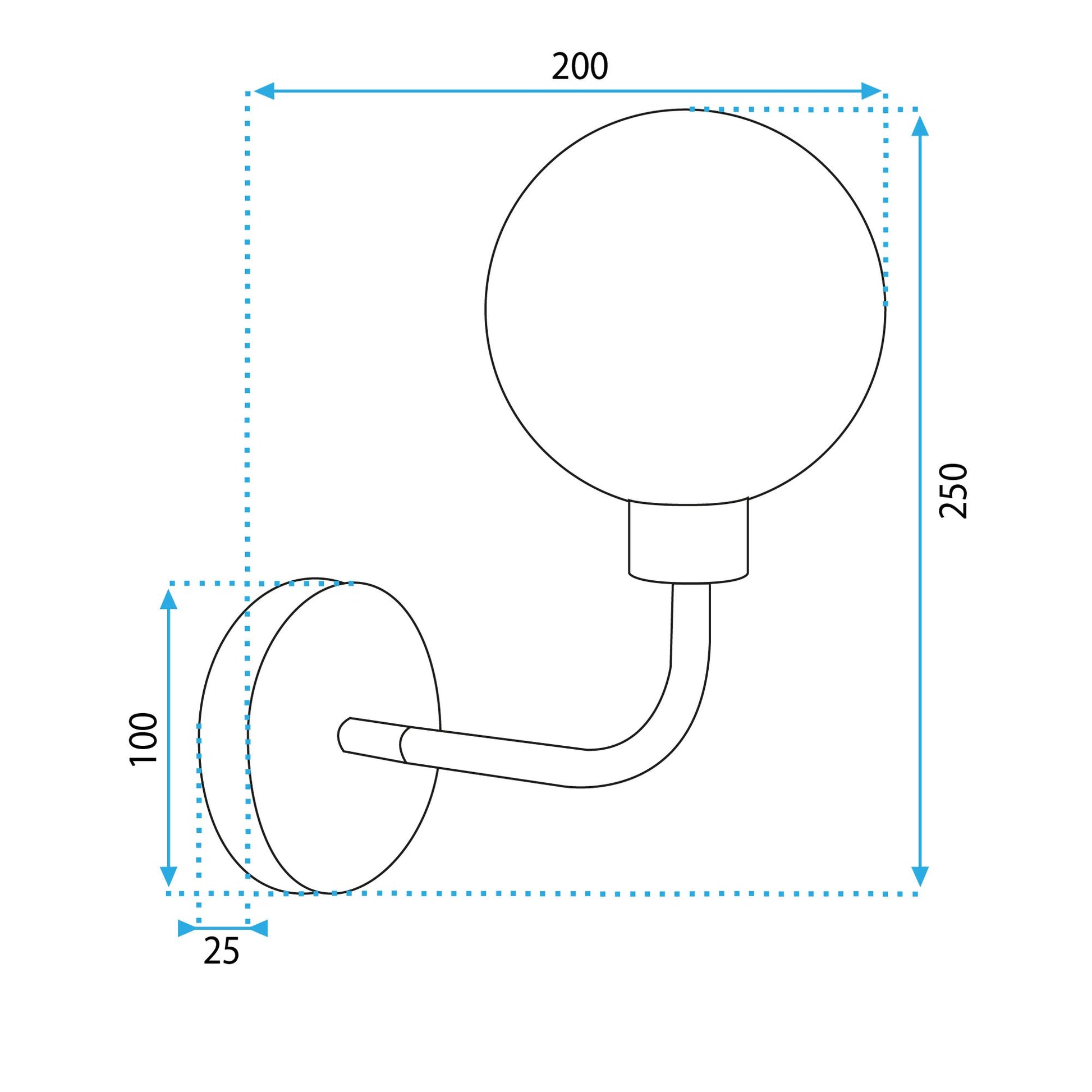 Lampa de perete APP1301-1W Black Gold  6