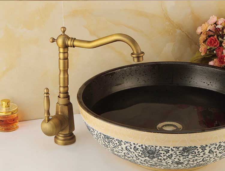 Baterie pentru lavoar Bona Old Gold inalta  8