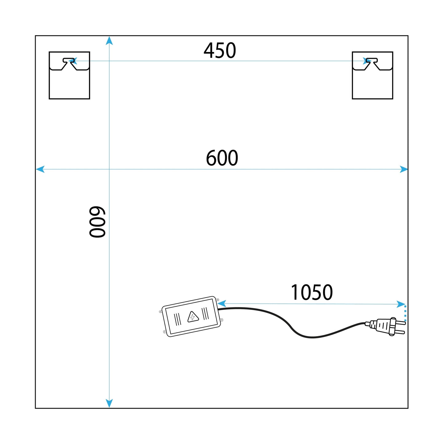 Oglindă Led 60x60 Yh-bl-12  5