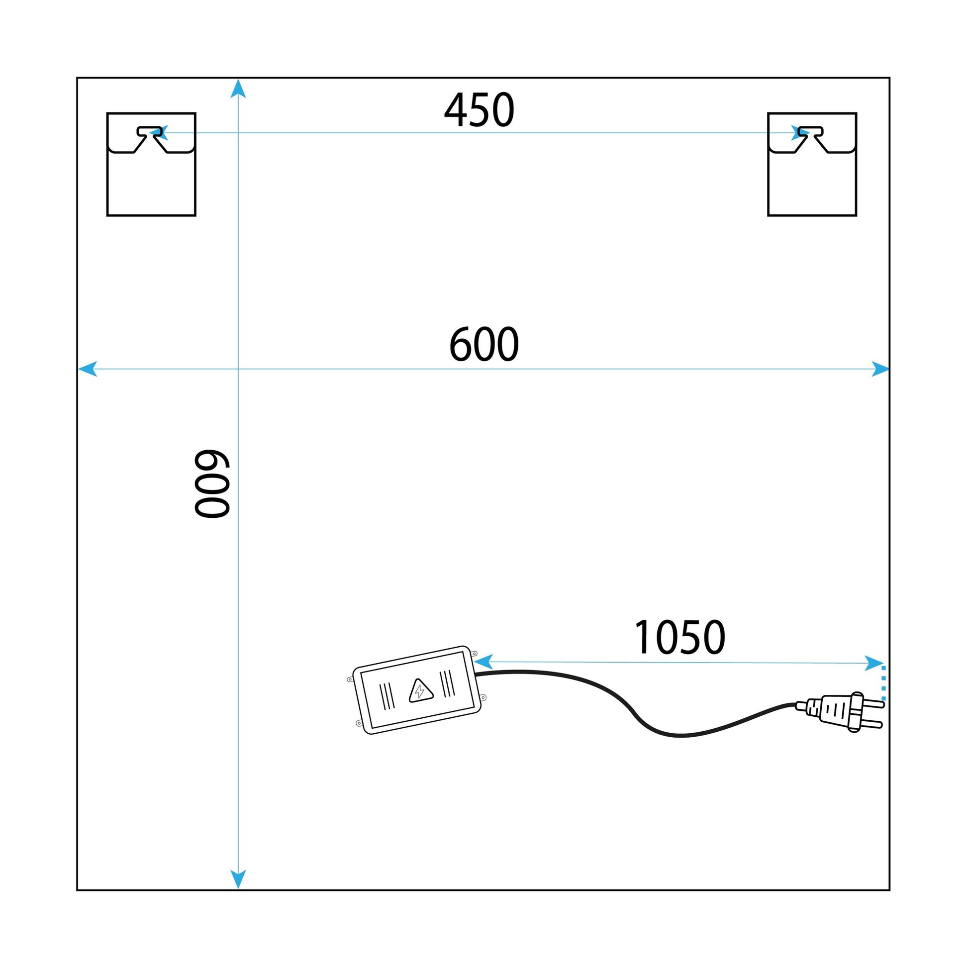 Oglindă Led 60x60 Yh-bl-12  5