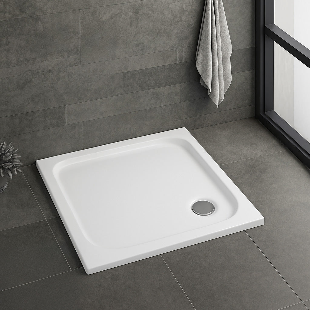 Cada Pentru Dus Din Acril Rea Belmond White 90x90  2