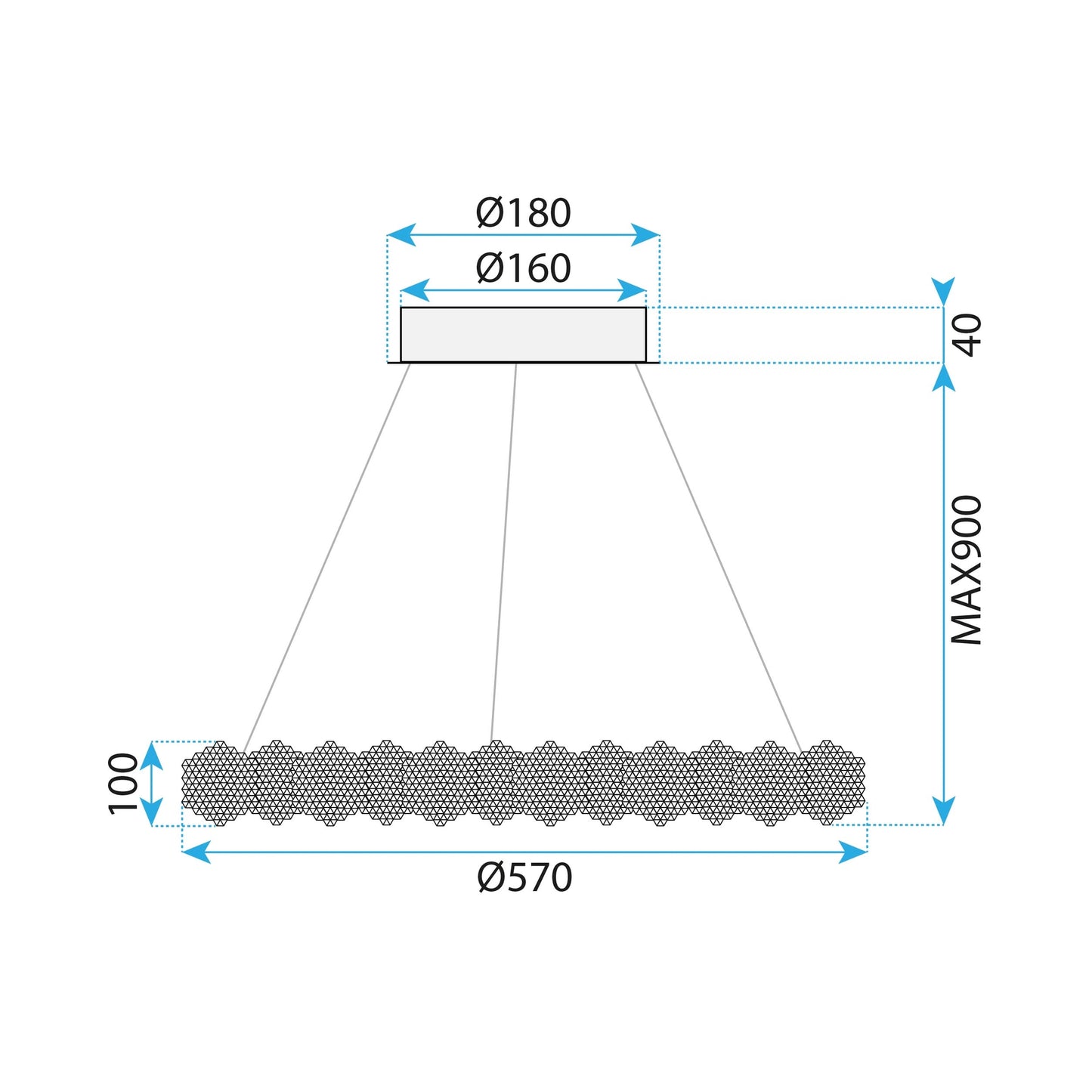 Lampa Led Ms017-cp Chrome 57cm  6