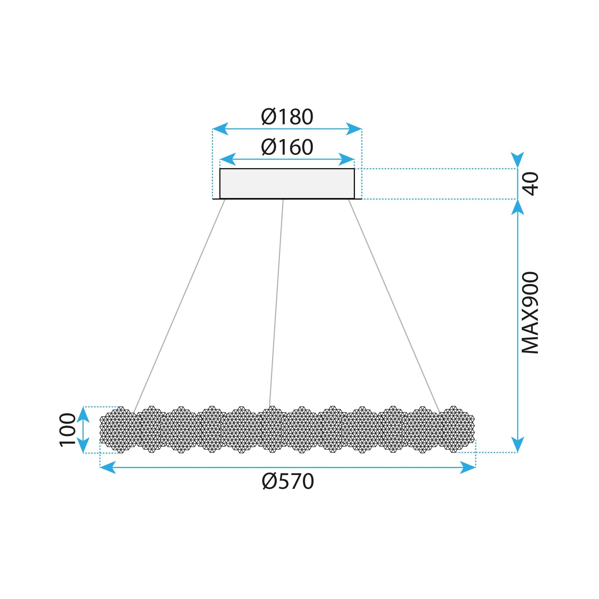Lampa Led Ms017-cp Chrome 57cm  6
