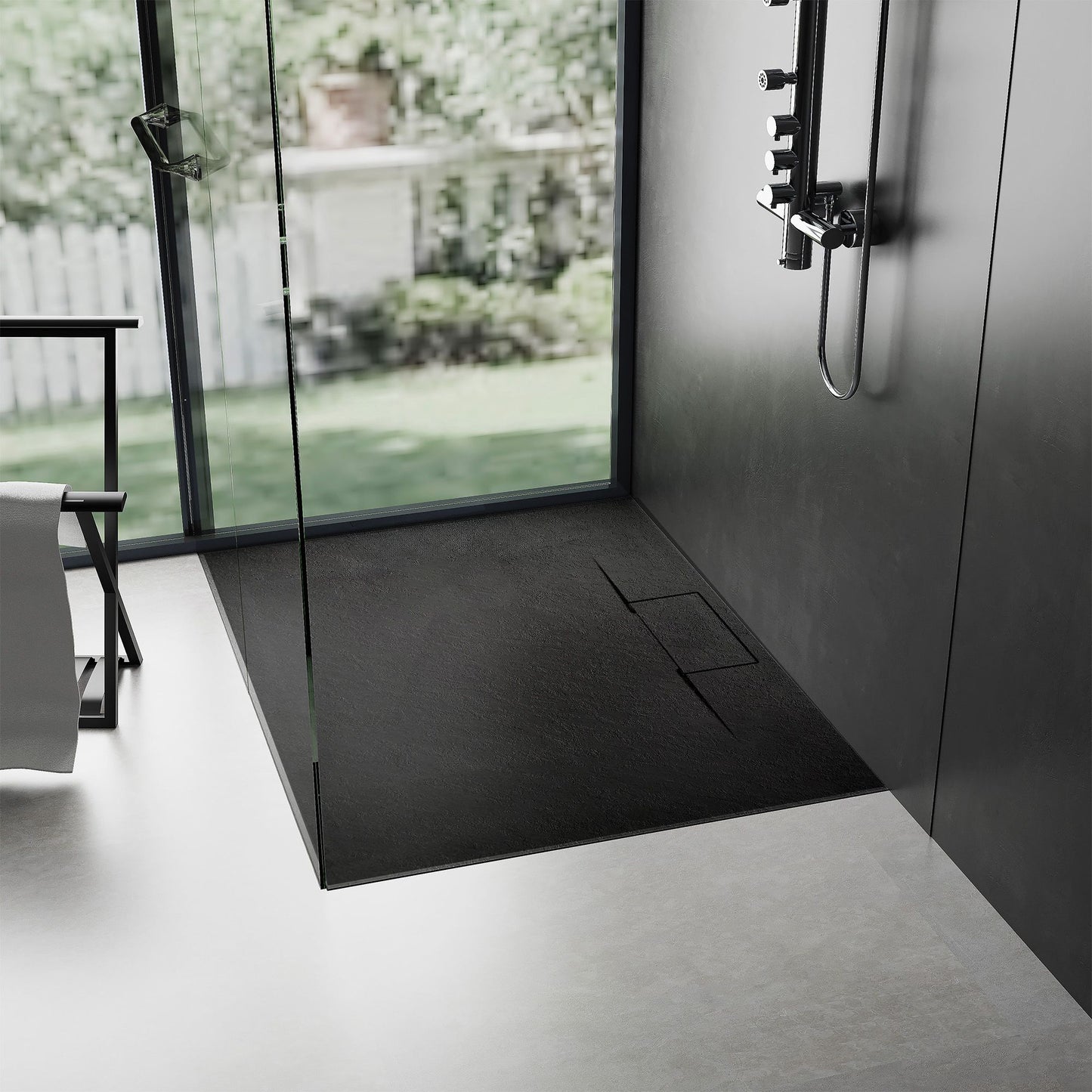 Cadita de dus Bazalt long 80x100 negru  4
