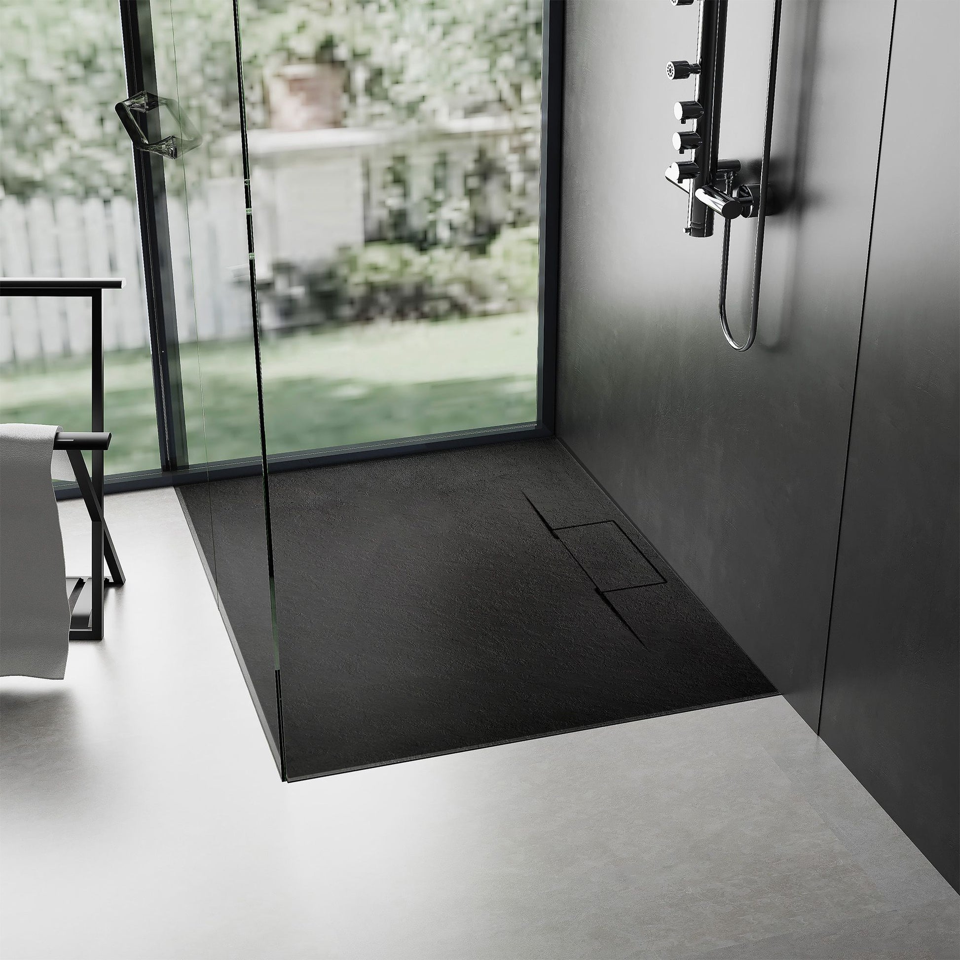 Cadita de dus Bazalt long 80x100 negru  4