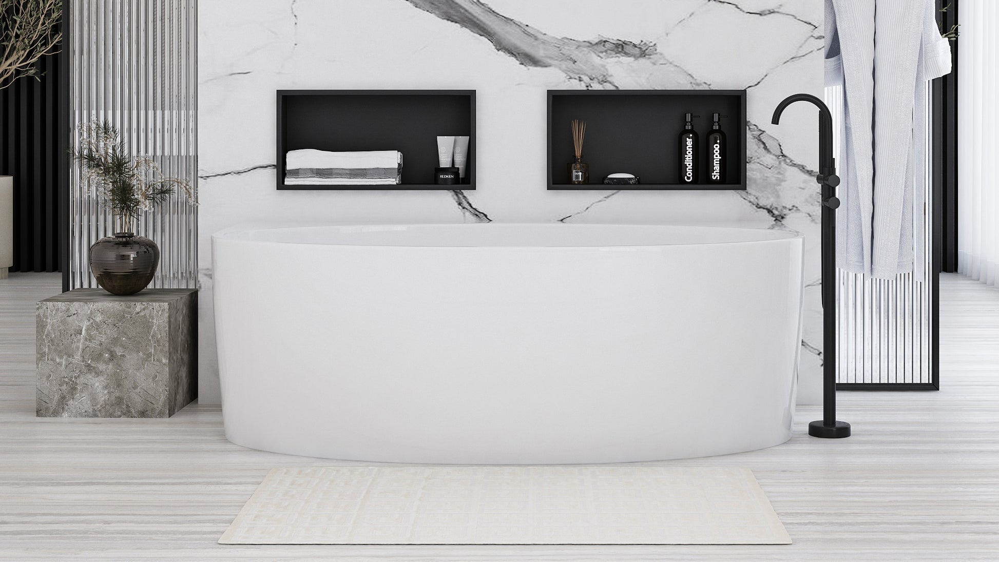 RAFT BAIE INCASTRAT PERETE 30x45 matte black  7