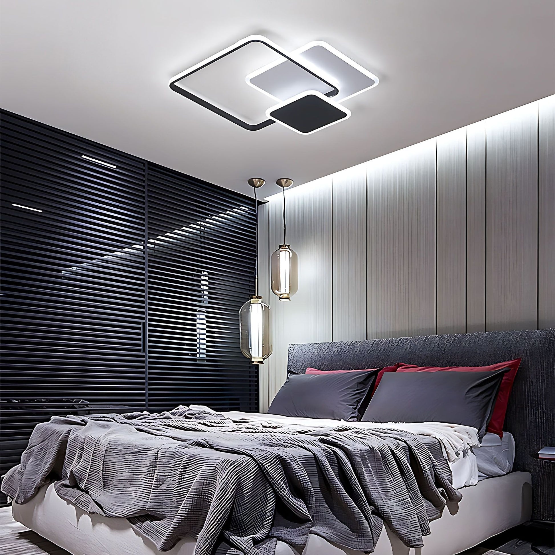 Lampă De Tavan Lhj079-c Black/white Led  12