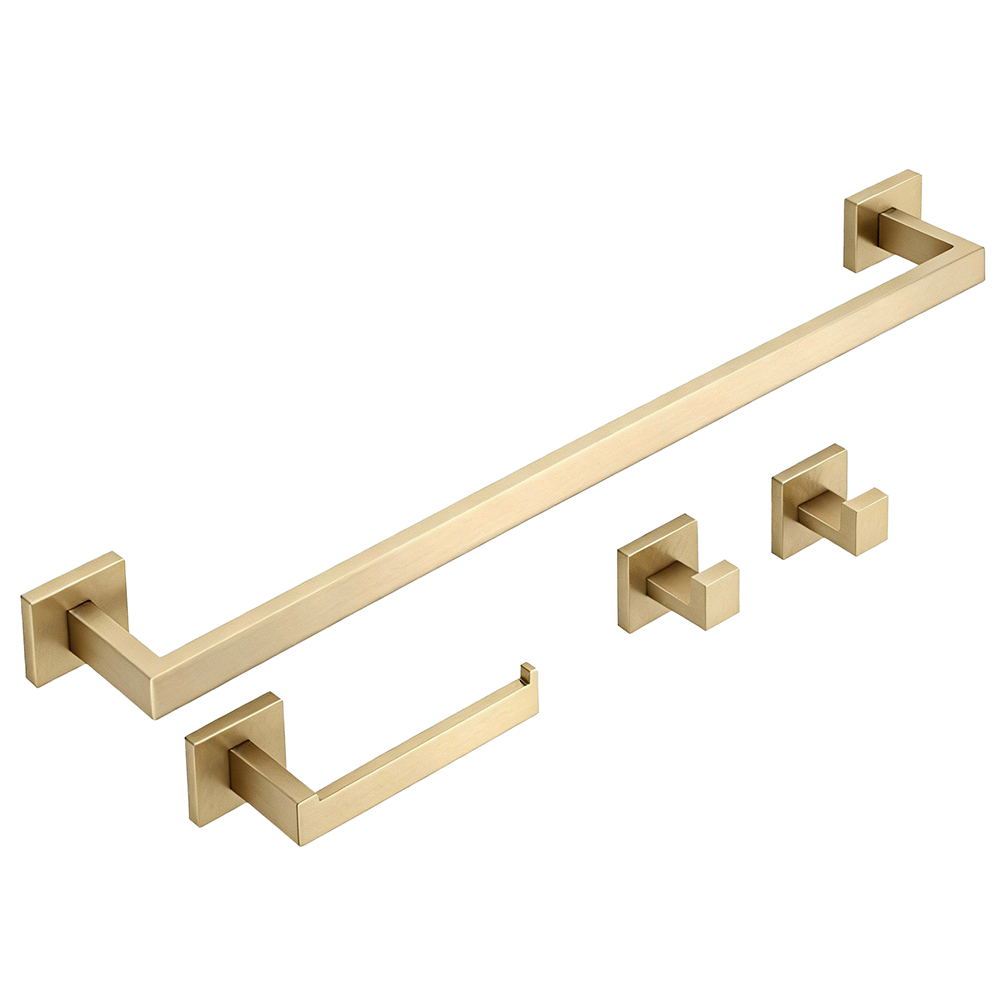 Set Accesorii Pentru Baie Rio Brush Gold 4 Piese  6