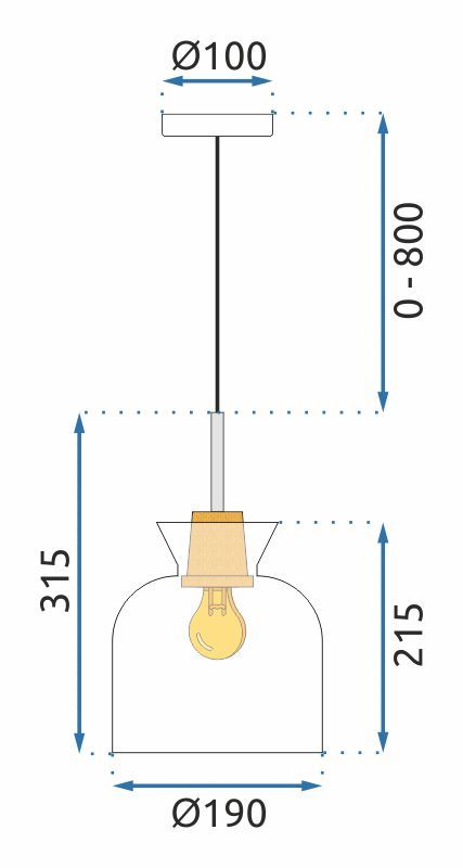 Lampă suspendată APP1182-1CP A  8