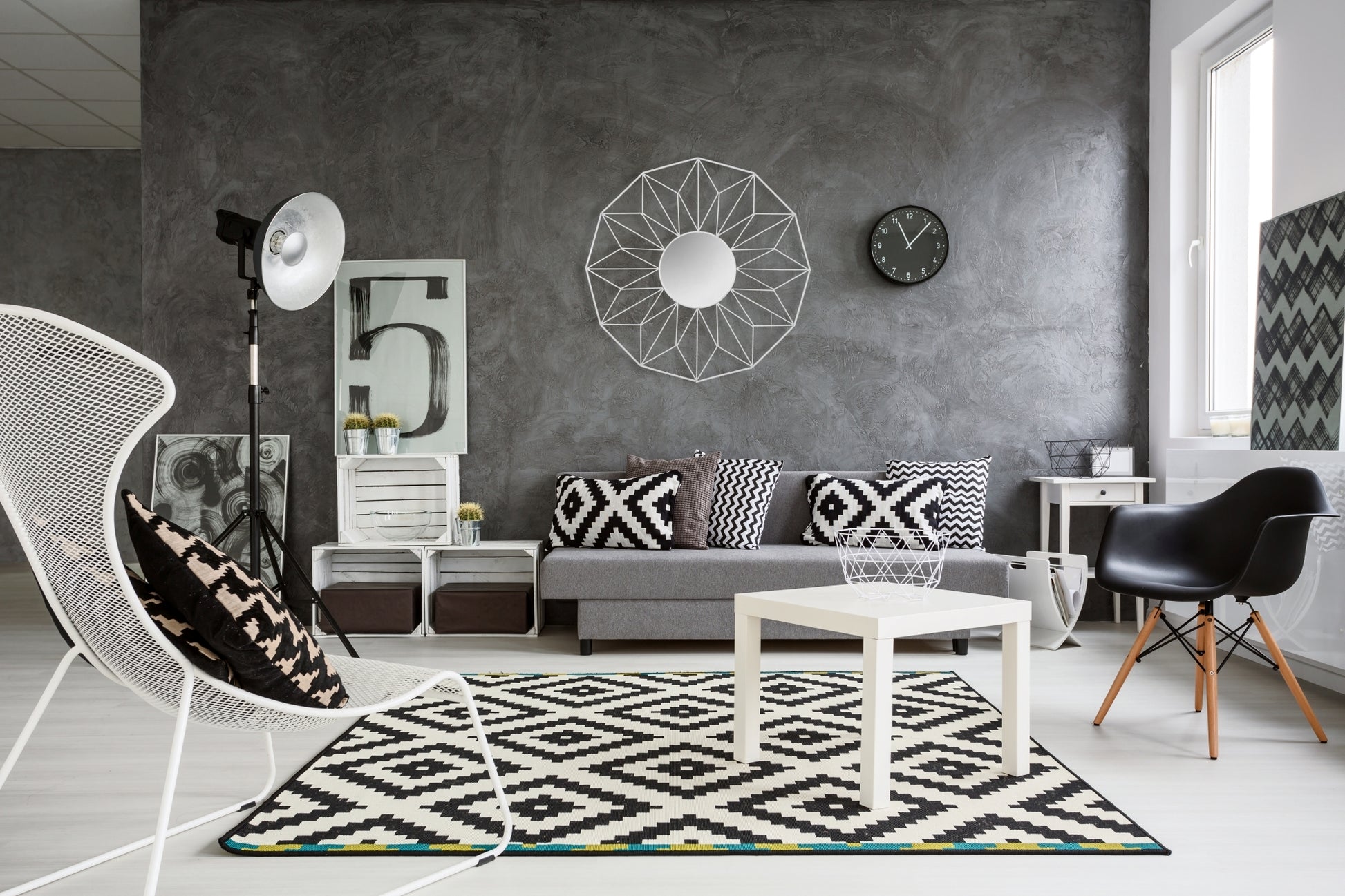 Oglindă Geometrică Albă 58 Cm  4