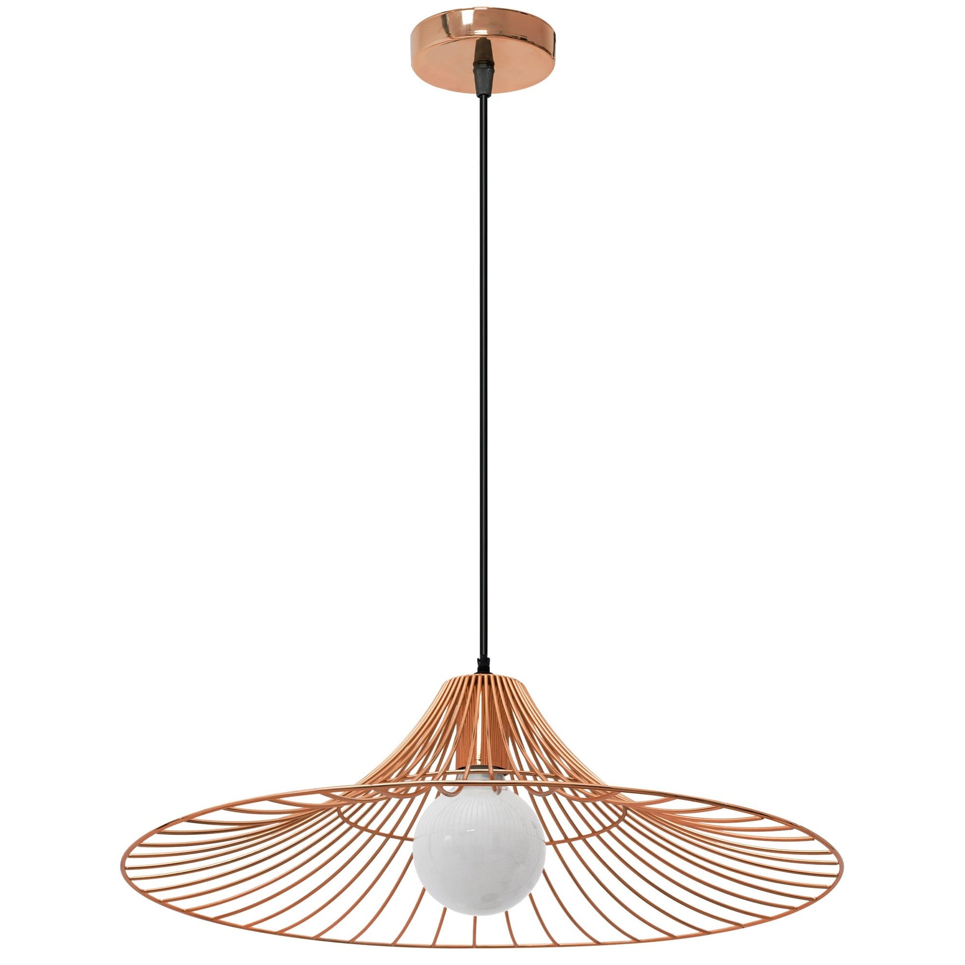 Lampa De Tavan Suspendabila Plata Rotunda Loft Roz Aurie APP483-1CP  7