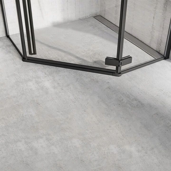 Cabina de dus DIAMOND BLACK MAT 90x90 cu cadita Diamond alb 4