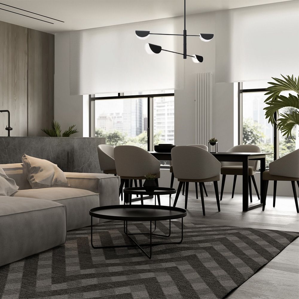 Lampă de tavan APP1260-4CP BLACK  2