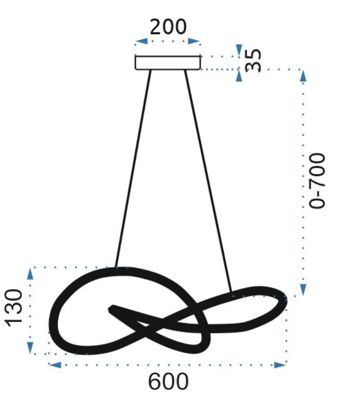 Lampa LED APP814-CP Node Black 8
