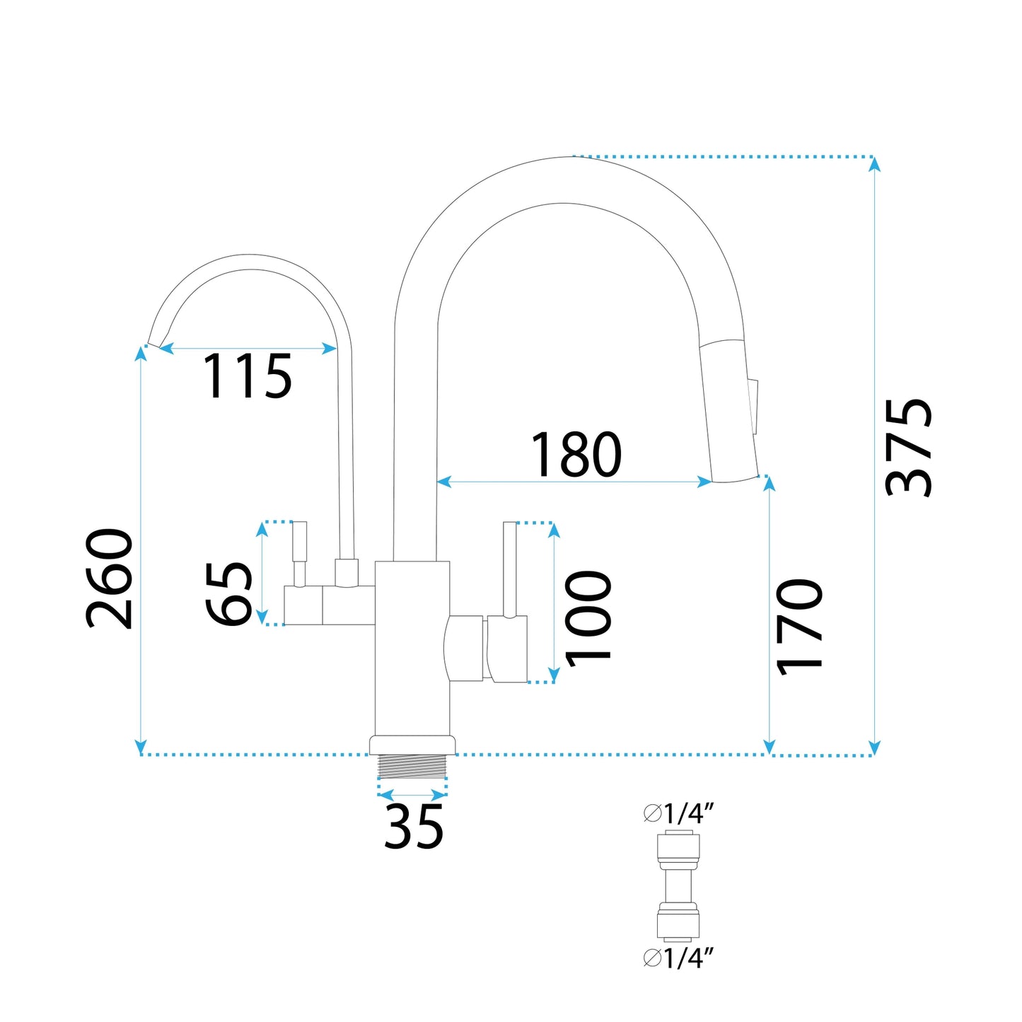 Baterie De Bucătărie Rea Eco Fresh Gold  6
