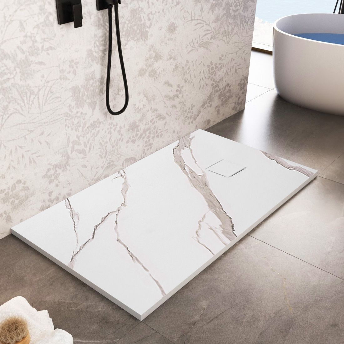 Cada de duș Magnum CARRARA WHITE 90x120  2