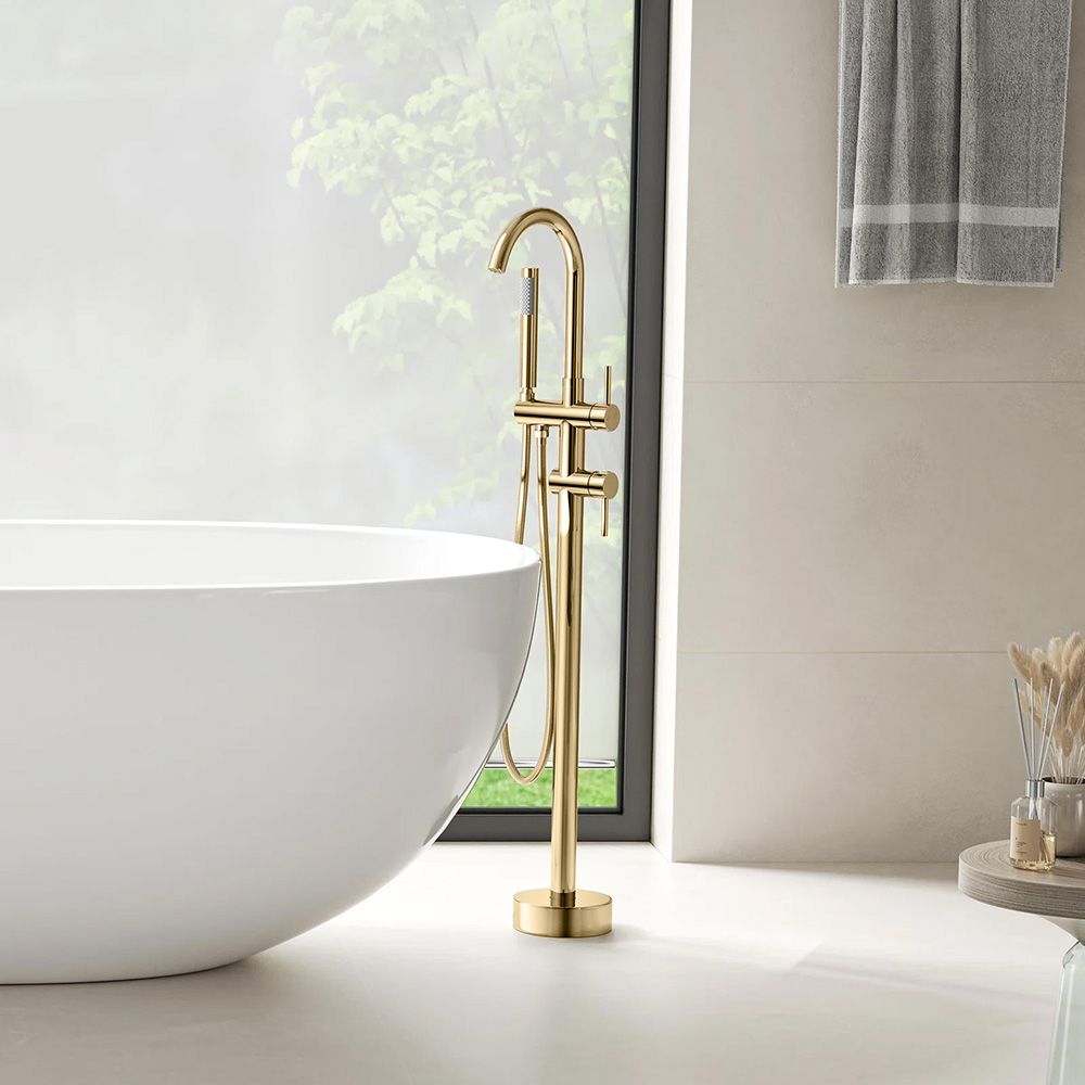 Baterie pentru cada Freestanding Rea Lungo Ortis Auriu Gold  3
