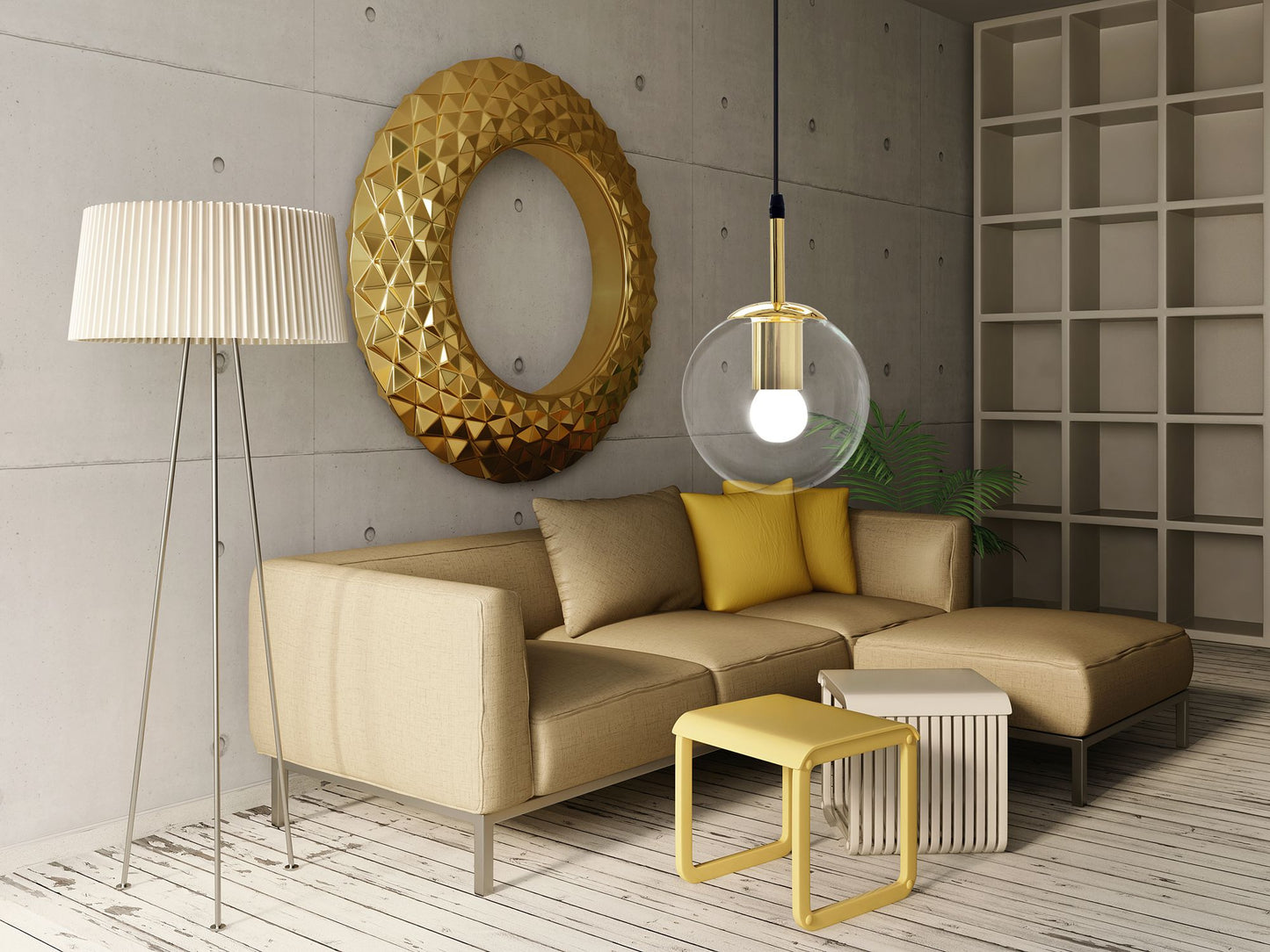 Lampa DE TAVAN SUSPENDABILA din sticla Sfera Auriu APP686-1CP  4