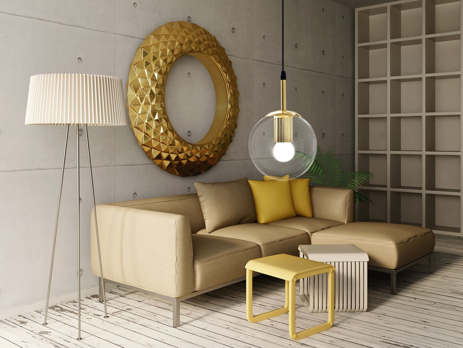 Lampa DE TAVAN SUSPENDABILA din sticla Sfera Auriu APP686-1CP  4