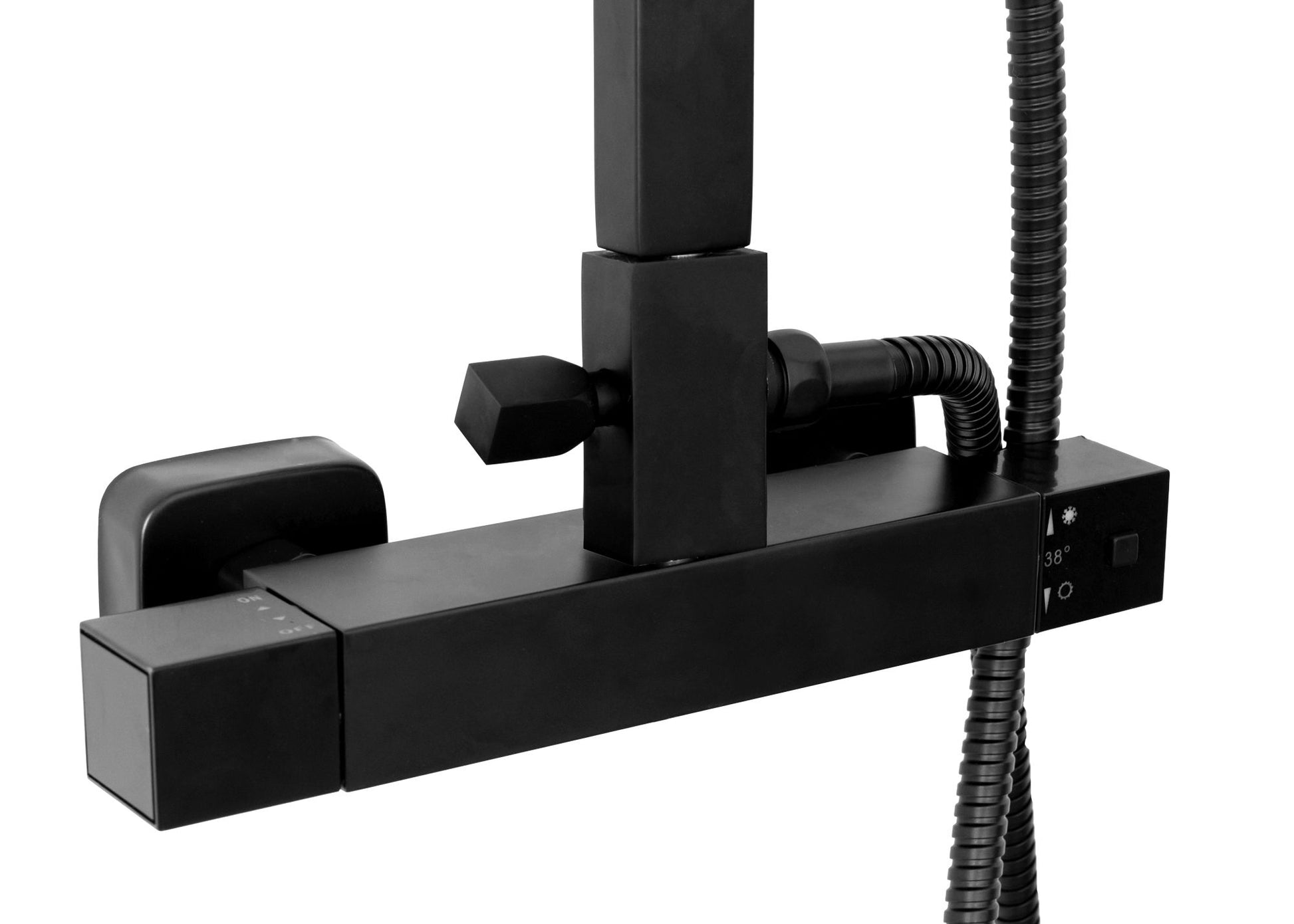 Set de dus Rea FENIX Milan Termostat Black Mat 5