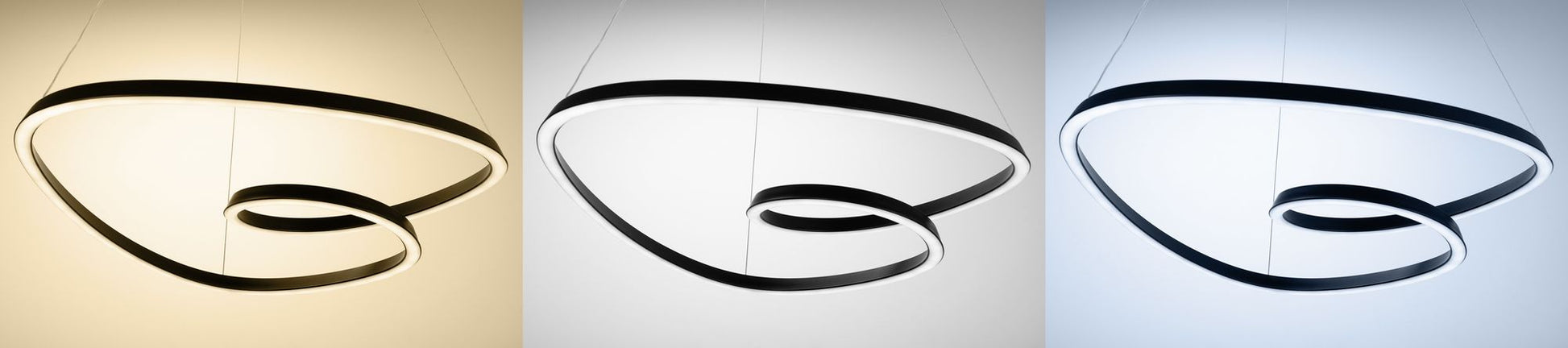 Lampă suspendată de tavan LED modern + telecomandă APP796-cp Negru  5
