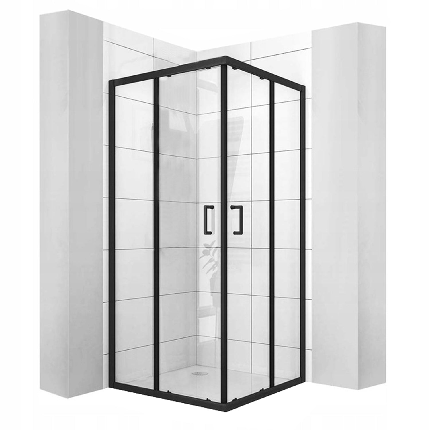 Cabina de dus Rea Vito Black Mat 80x80  1