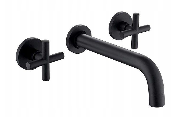 Baterie incastrata pentru lavoar REA EXIT black mat  1