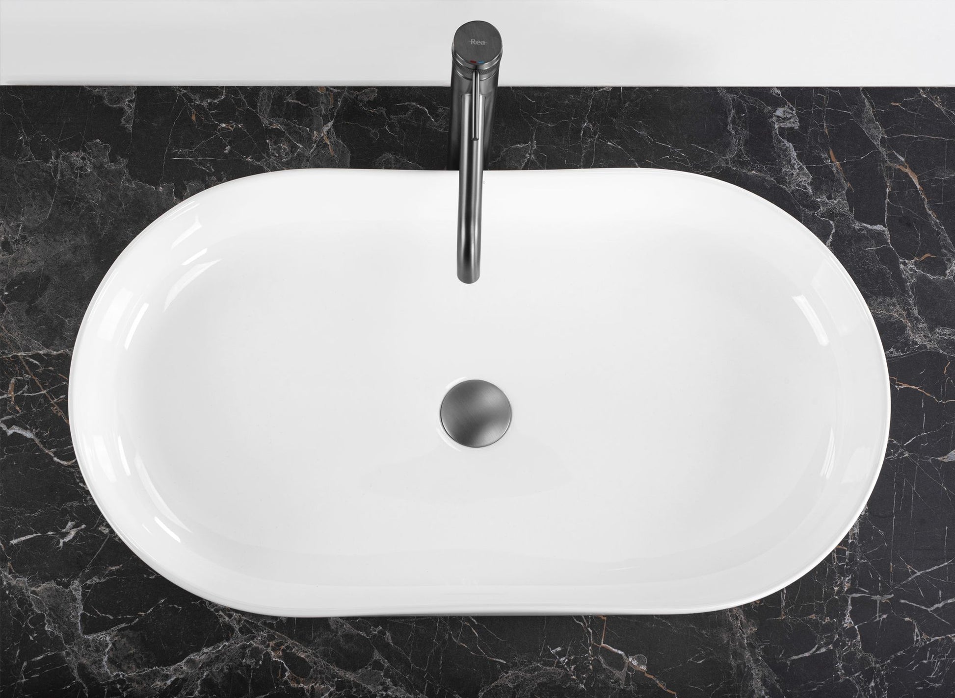 Lavoar ceramic pentru blat CLEO 71 alb - REA  4