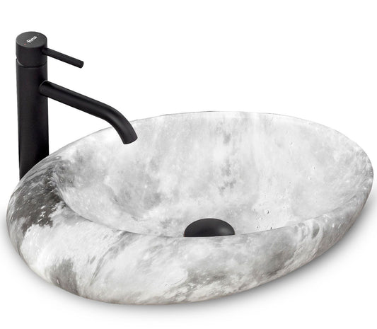 Lavoar pentru blat Rea Roxy C Stone L.GREY 1