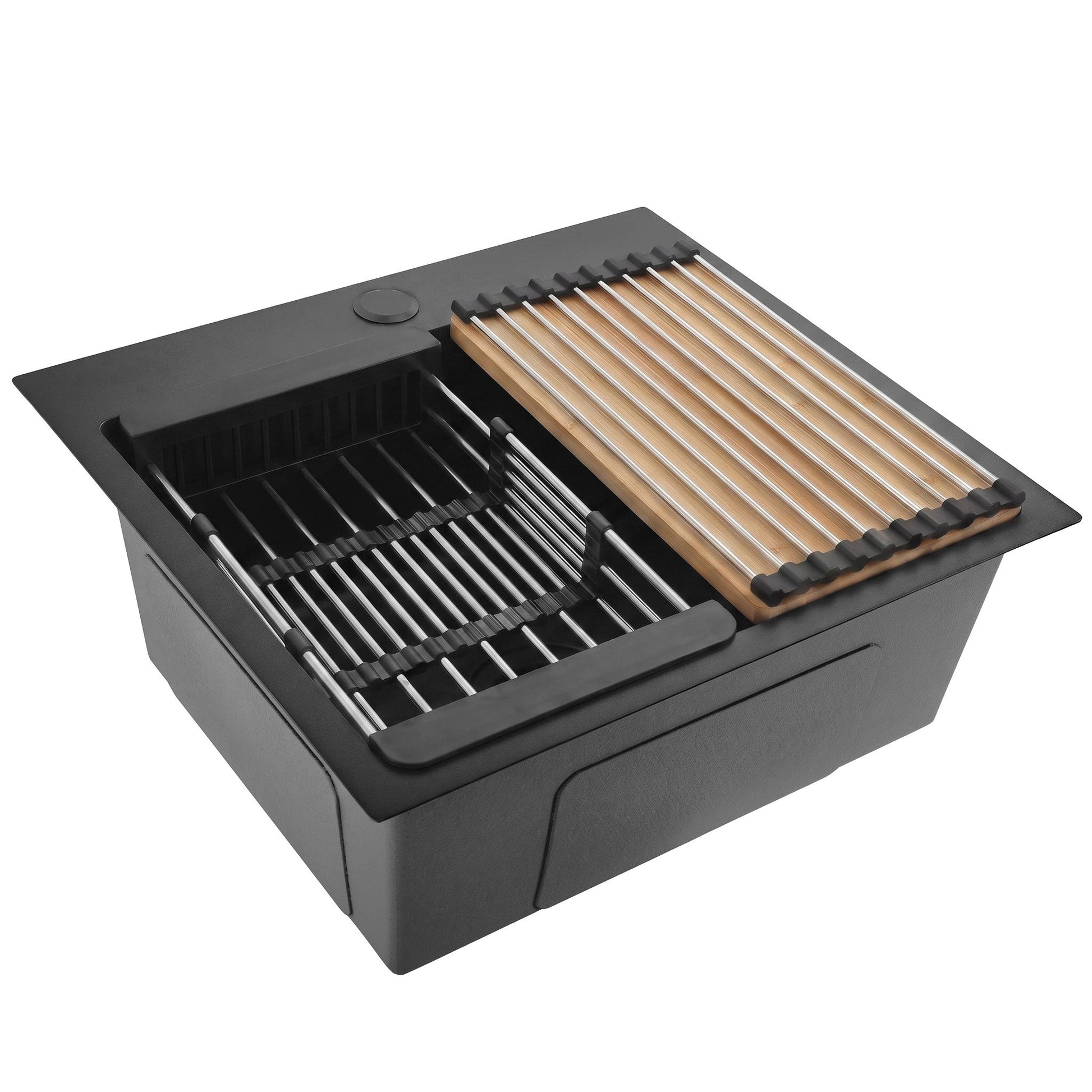 Chiuvetă Din Oțel Cu Set De Accesorii 3 Buc. REA Leo 50 Black 9