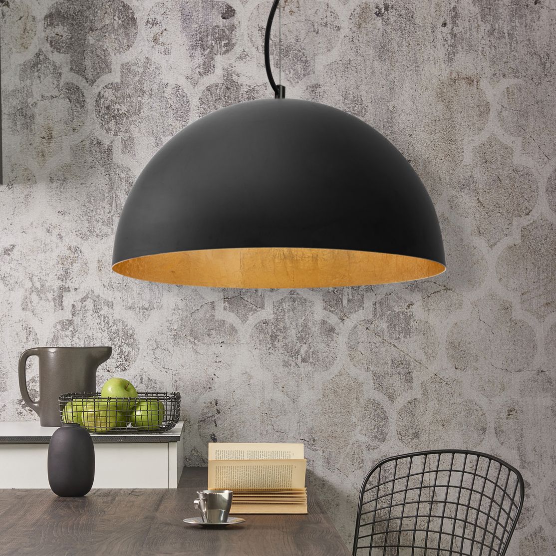 Lampă de tavan suspendată neagra 50cm APP379-1CP 5