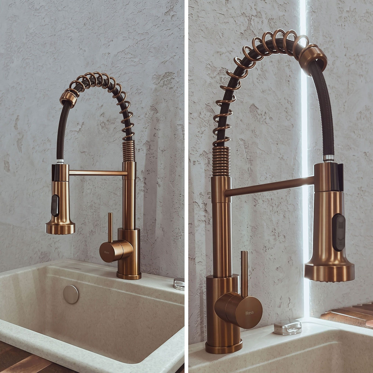 Cap Cu Aerator Pentru Baterie De Bucătărie REA Colin Brush Copper 4