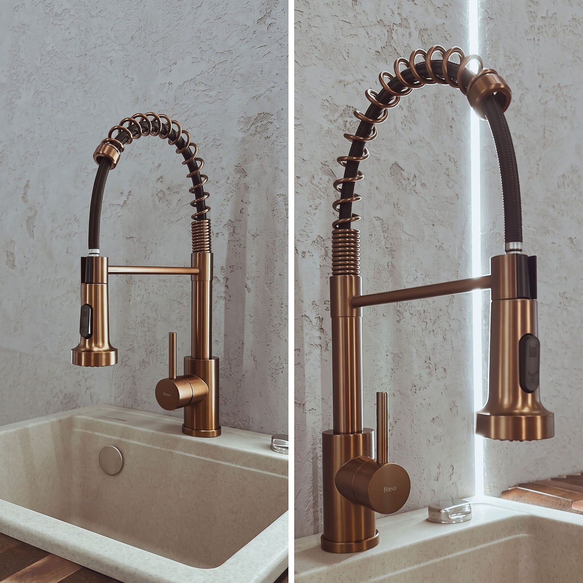 Cap Cu Aerator Pentru Baterie De Bucătărie REA Colin Brush Copper 4