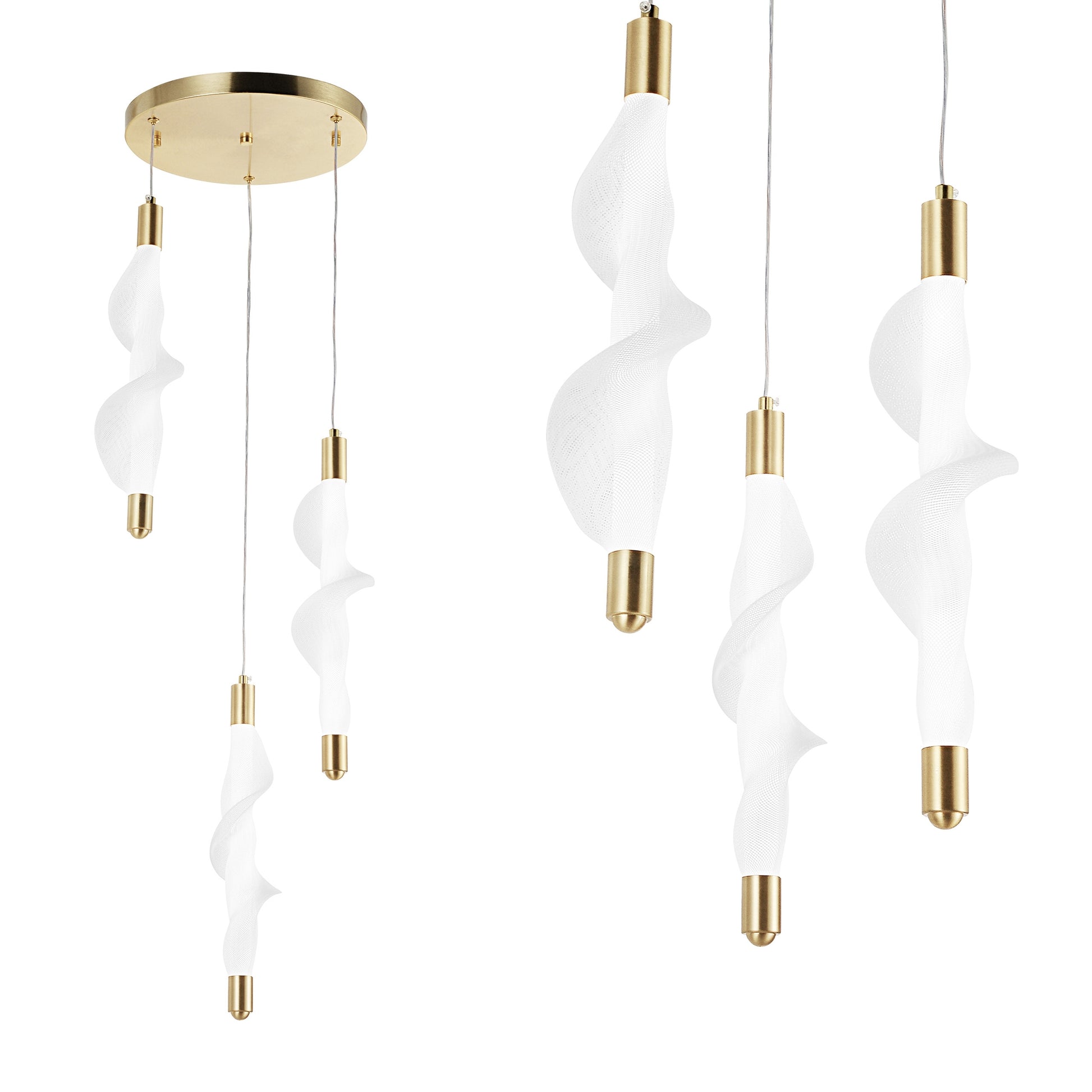 Lampa Led G009-3cpr White/gold  1