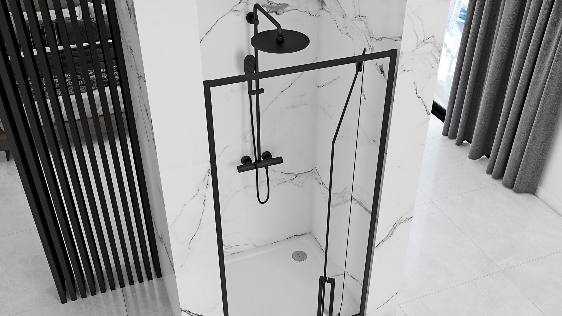Usa pentru dus rabatabila Rapid Swing 80 5