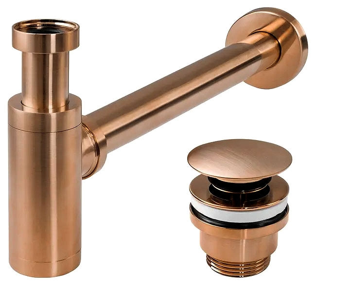 Sifon Pentru Lavoar Rea Cu Dop Klik-klak Rea Copper Mat  1