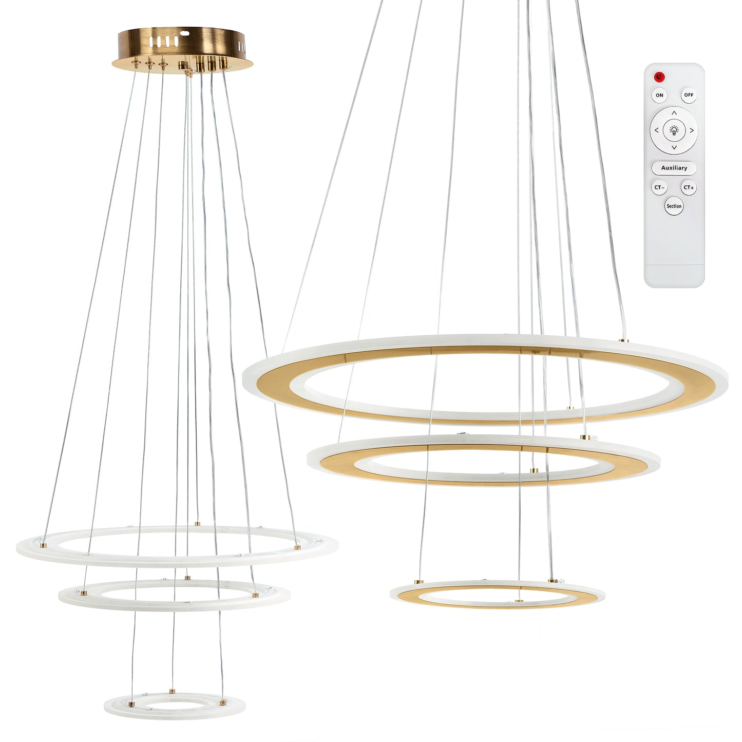 Lampă De Tavan Led G041-3cp Brush Gold  1
