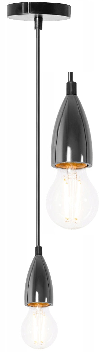 Lampa De Tavan Suspendabila Crom Black APP357-1CP  1
