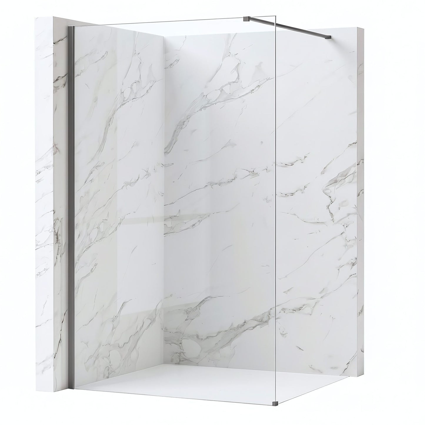 Paravan de dus Rea Flexi Transparent / Titan 120  2