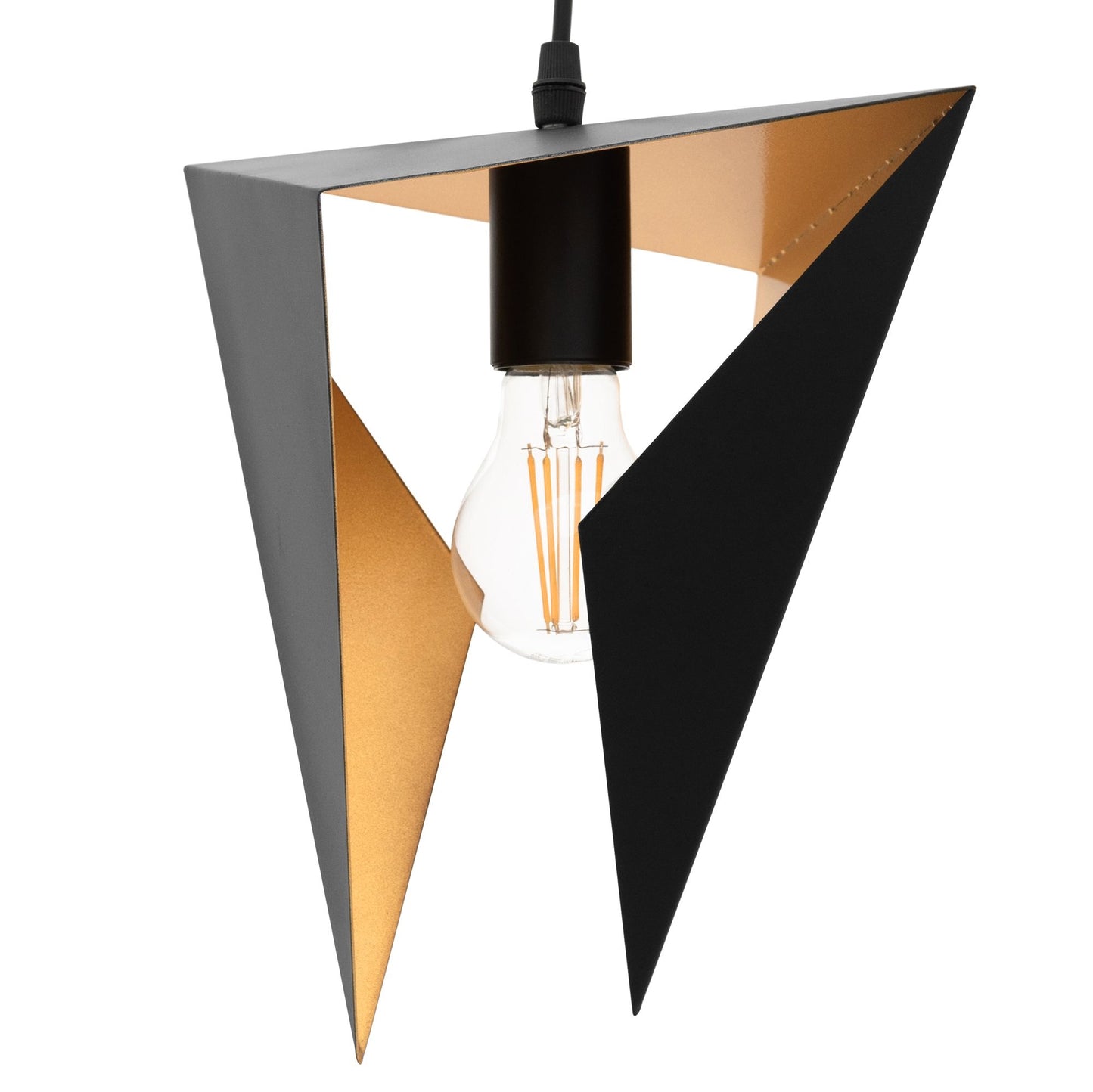 Lampă Geometrică De Plafon Triangulară Neagra APP253-1CP  9
