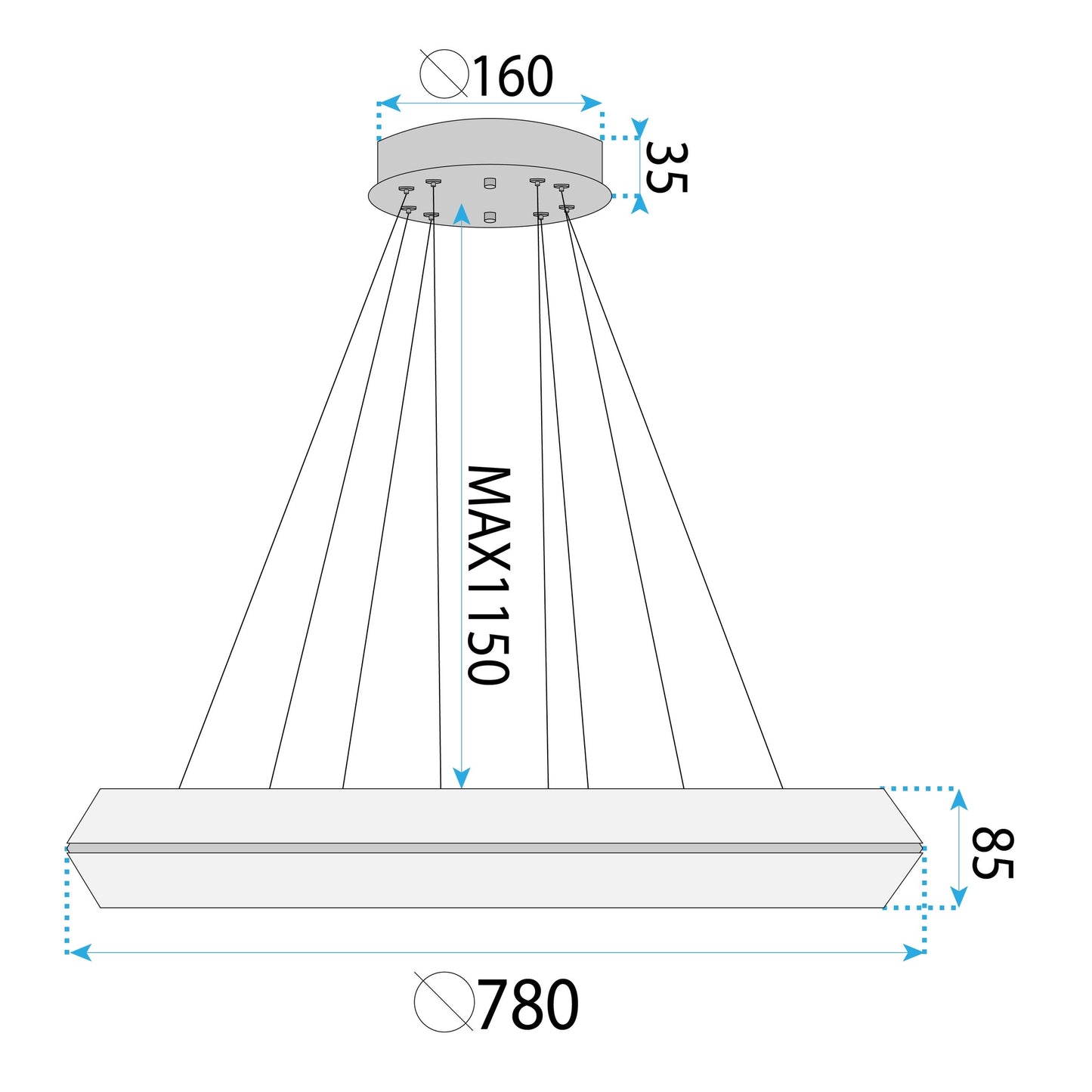 Lampa Led App1769-cp 80cm Gold  11