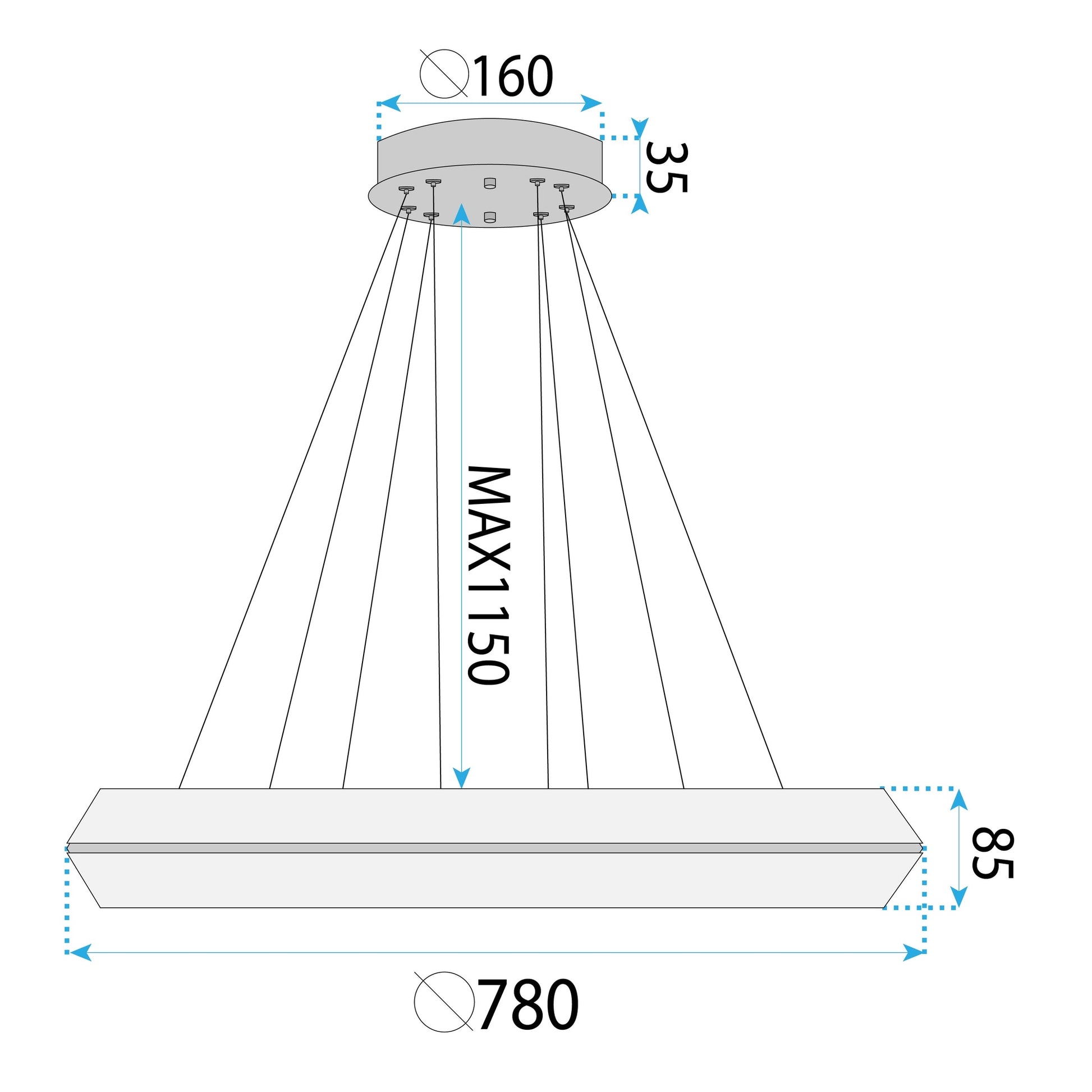 Lampa Led App1769-cp 80cm Gold  11
