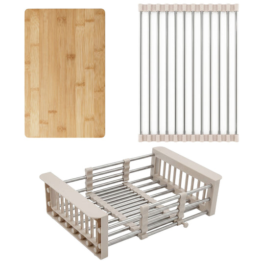 Set Accesorii Pentru Chiuvetă De Bucătărie 3 Piese REA Beige 1