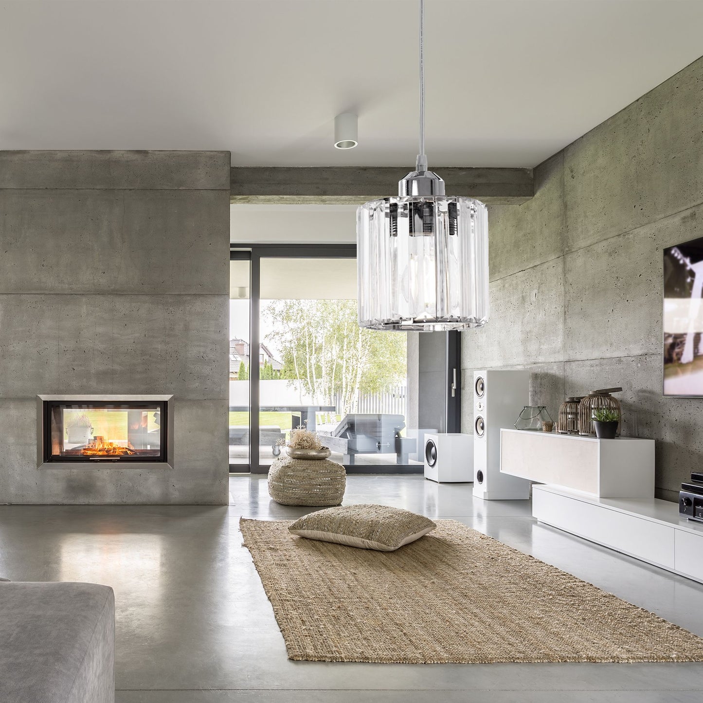 Lampă de tavan cristal argintiu APP508-1CP  5
