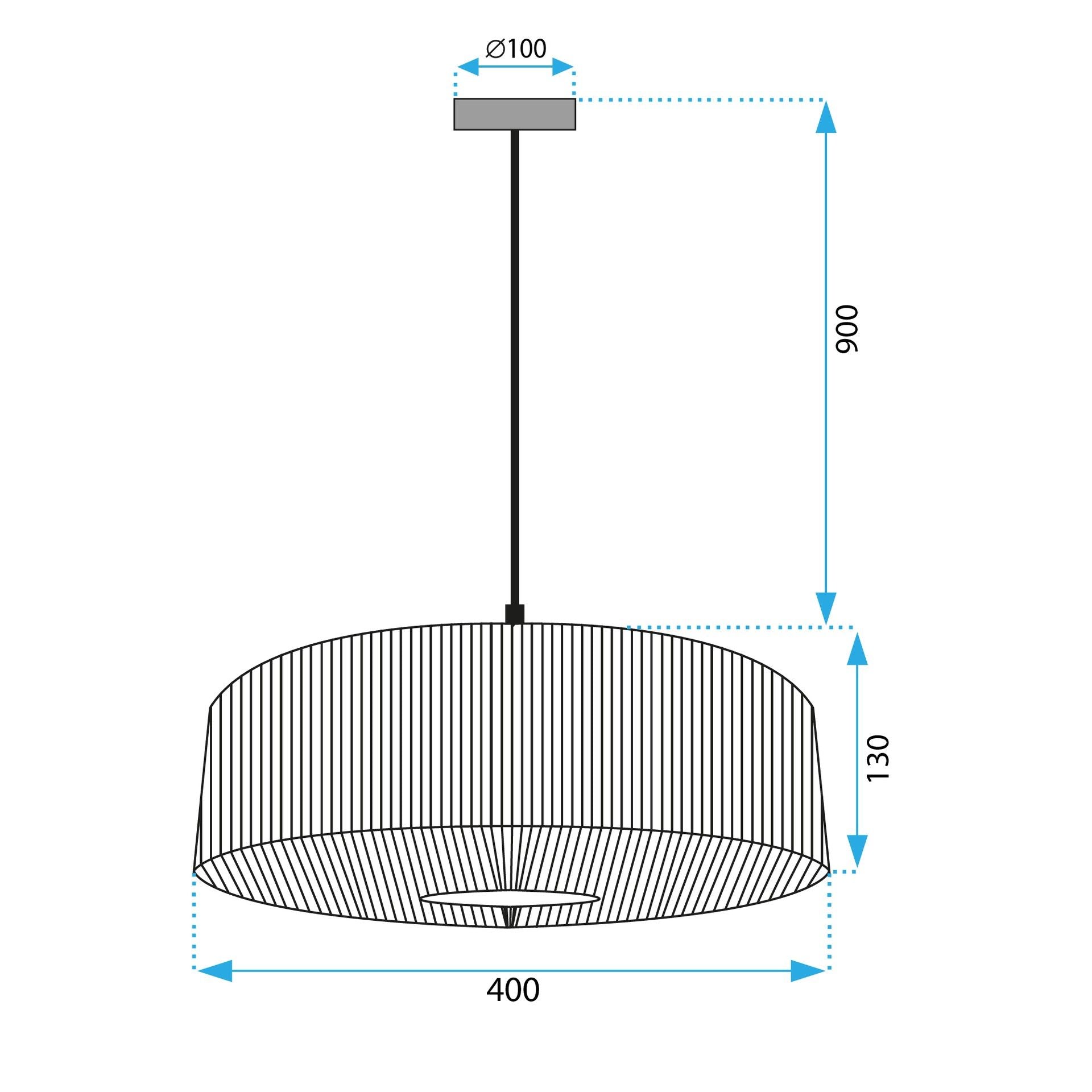 Lampă de tavan APP1295-1CP Brown  9