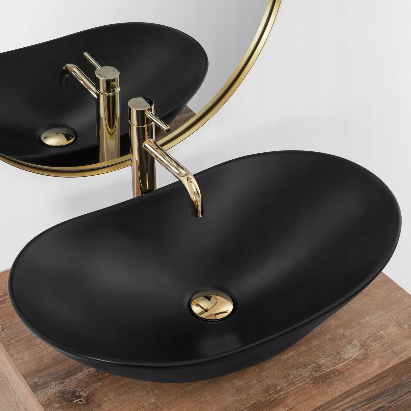 Lavoar pentru blat Rea Royal 60 Black Mat  2