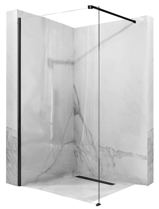 Paravan de dus Rea Aero Black Mat 100 1