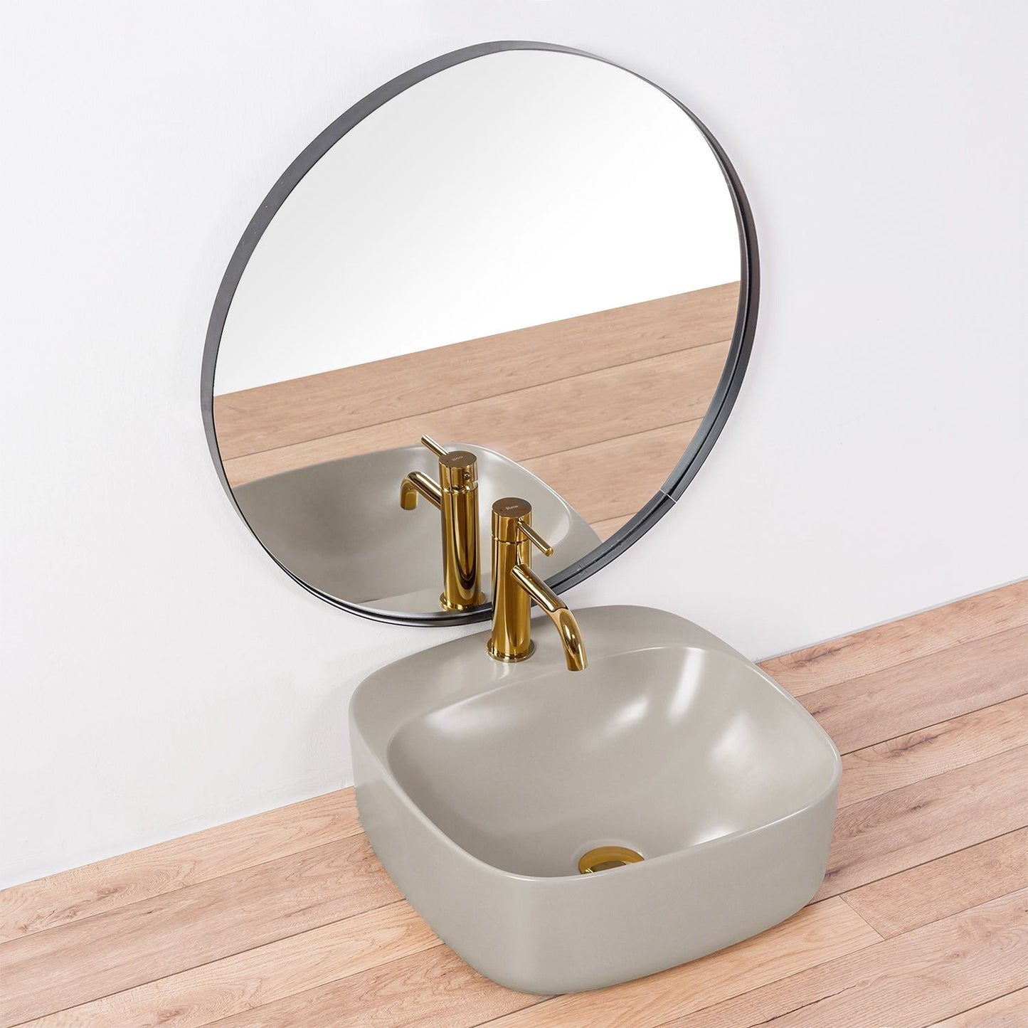 Lavoar pentru blat Rea Luiza 42 Grey MAT 4