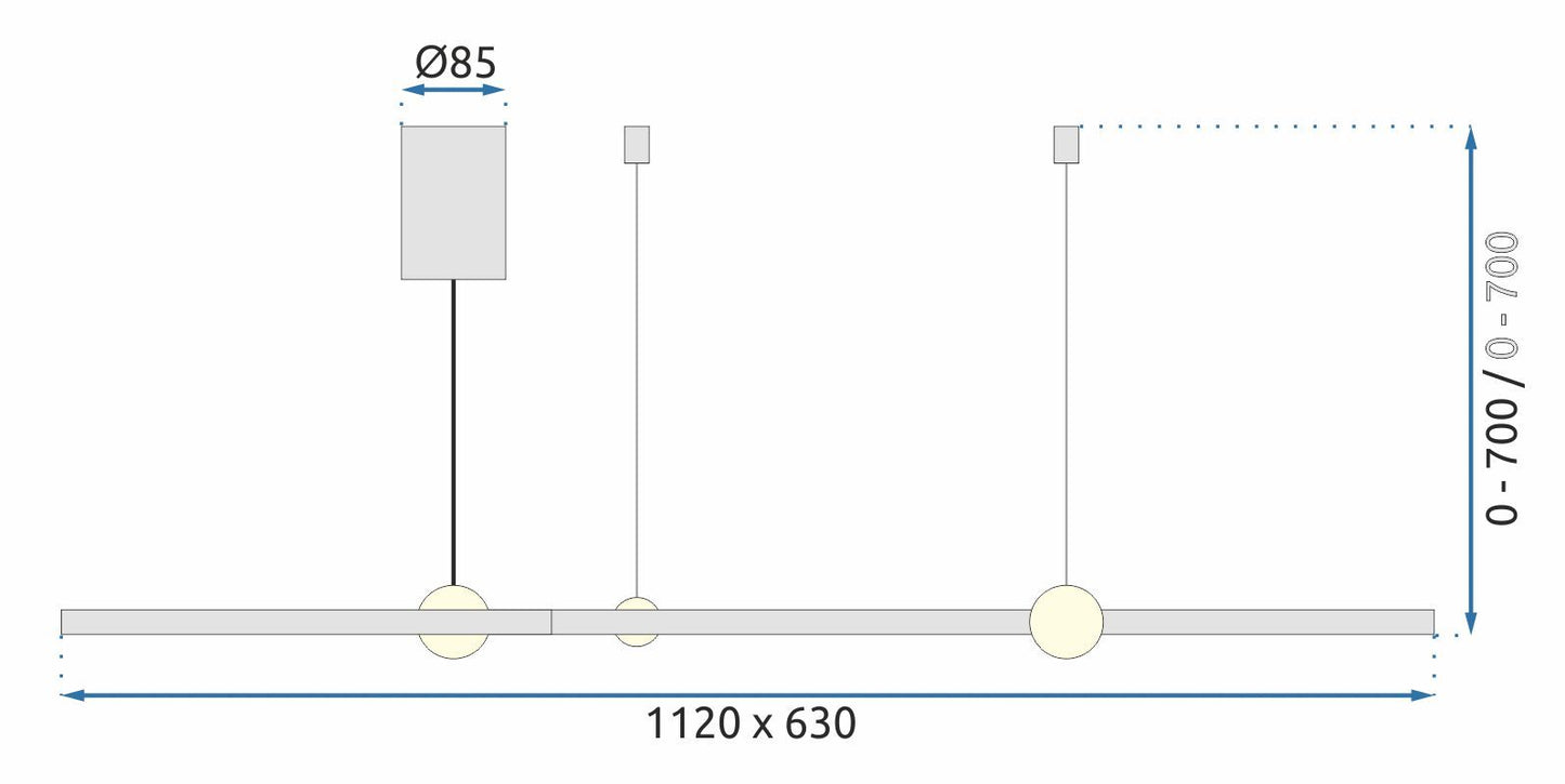 Lampă LED cu inel negru 3 + telecomandă APP752-30-40-50  10